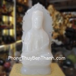 Phật bà Quan âm đá bạch ngọc DT161