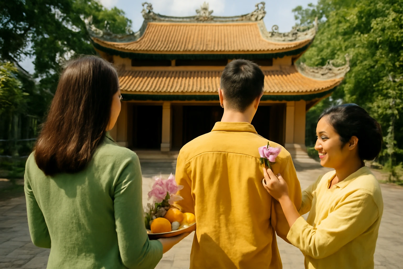 Đi chùa dịp Vu Lan: lễ vật dâng chùa, bông hồng cài áo, ghi tên cầu siêu và cúng dường cho đúng tinh thần báo hiếu