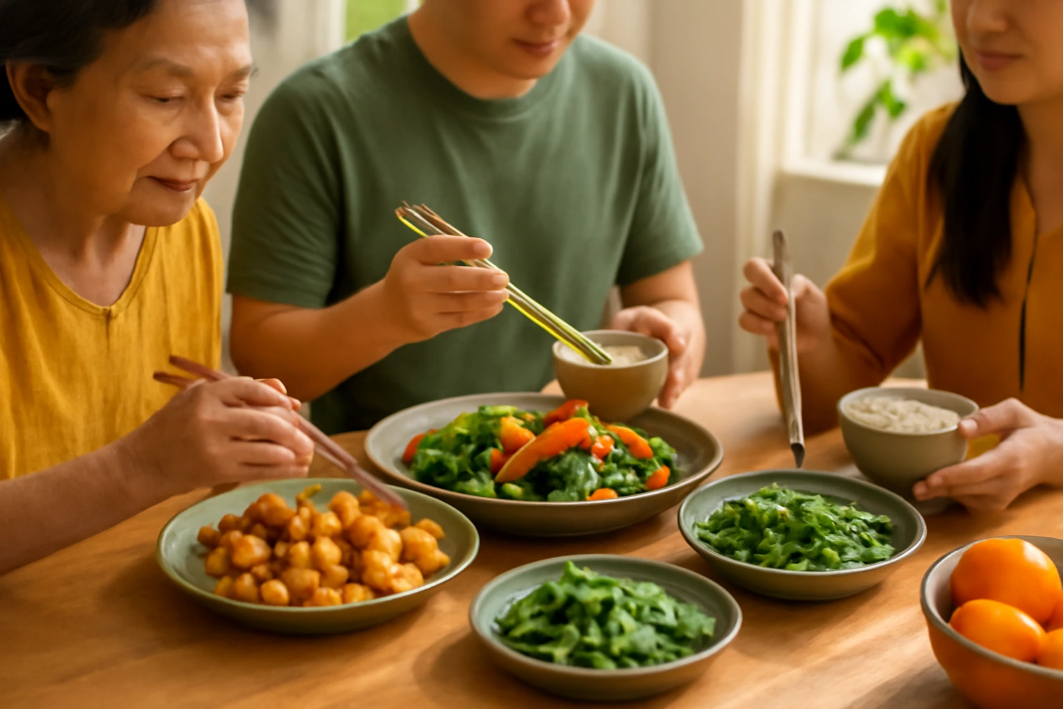 Mâm cúng chay đủ chất: đạm, sắt, canxi, B12 cho cả nhà thụ lộc, nhất là trẻ nhỏ và người già